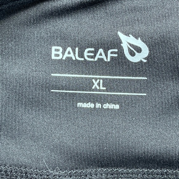 Baleaf Womens Black High Waisted Biker Shorts with Pockets Size XL Athletic Gym - Picture 5 of 9